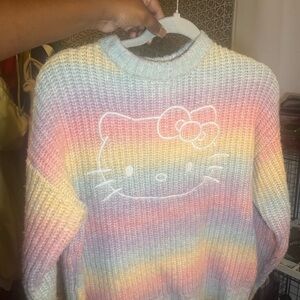 Forever 21 Pastel Rainbow Hello Kitty Sweater